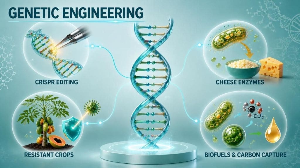 Artistic feature image showing DNA as a universal genetic language being carefully explored with a digital cursor and magnifying glass.